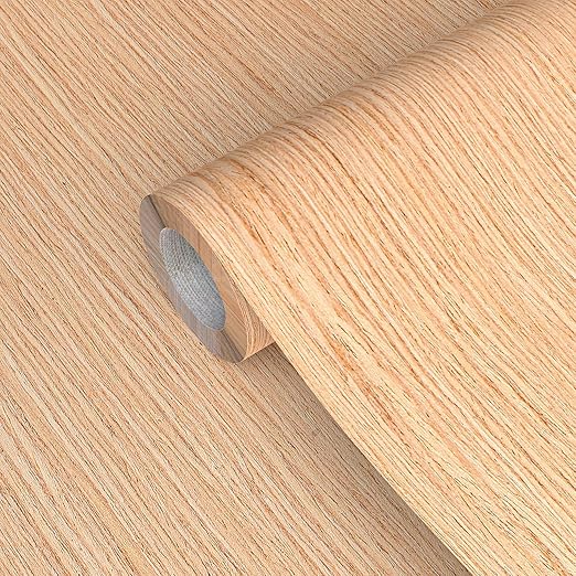 GSCIT Club Red Oak Wood Veneer, 8 inch x 15ft Wood Edge Banding Pre-glued Flexible, Veneer Tape Banding for Cabinet Repair Furniture Restoration
