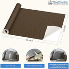 KING MOUNTAIN Canvas Repair Patch 16×60 Inch Self-Adhesive Waterproof Fabric Patch for Sofas, Tents, Furniture,Tote Bags, Car Seats (Dark Brown)