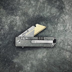 TIRANT RAZOR V3 (Stonewashed) 6Al-4V Titanium Utility Knife & EDC Pocket Knife, Box Cutter, Razor Blade EDC Tool
