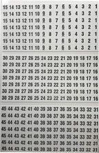 Sherco-Auto 450 Piece Vinyl Adhesive Labling Wire Marker Book – 10 Pages, 45 Labels Each (1–45) - Made in USA