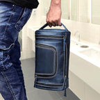 VC VINTAGE COUTURE Leather Toiletry Bag for Men Extra Large Leather Men's Toiletry Bag for Traveling Real Leather Dopp Kit for Men Leather Shaving Bag for Travel