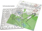 GPS Plotting Protractor for Military map Marking, Angle Measurements and GPS Accurate map Plotting for Outdoor Navigation, Hiking, Orienteering and Survival.