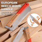 JORGENSEN Japanese Pull Saw, 9.5 Inch Pro Folding Dovetail Saw with Beech Wood Long handle, SK5 Steel Blade Tool-less Quick Change, 21TPI Cross Cut Woodworking Handsaw for Hardwood, Softwood