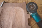 Kutzall Extreme Shaping Dish - Coarse, 4-1⁄2" (114.3mm) Dia. X 7⁄8" (22.2mm) Bore - Woodworking Angle Grinder Attachment for DeWalt, Bosch, Milwaukee. Abrasive Tungsten Carbide, DW412X90