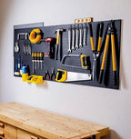 WallPeg Pegboard Kit - 3 ea. 24"x16" Black Peg Boards Panels - Made in USA