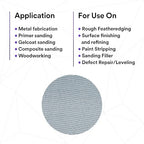 3M Xtract Net Disc 310W, 320+, 5 in, Die 500X, Pack of 50 Hook and Loop Sanding Discs, Virtually Dust-Free, Value Option for Metal, Wood, Composites, Stock Removal, and Fine Finishing