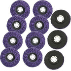 11Pack 4” Strip Discs Rust Remover Wheel for Angle Grinders Clean and Remove Paint, Coating, Rust and Oxidation for Wood Metal Fiberglass Work Purple