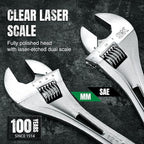 SK 2-Piece Adjustable Wrench Set, 10-Inch, 12-Inch, Cr-V Steel, SAE & Metric Scales