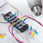 Wirefy Heat Shrink Wire Connectors Kit - Marine Grade Electrical Connectors - Automotive Butt Connectors - Insulated Ring, Spade, Fork, Hook, T-Tap Crimp Terminals - 22-10 Gauge - 1080 PCS