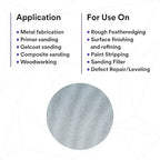 3M Xtract Net Disc 310W, 320+, 6 in, Die 600Z, Pack of 50 Hook and Loop Sanding Discs, Virtually Dust-Free, Value Option for Metal, Wood, Composites, Stock Removal, and Fine Finishing