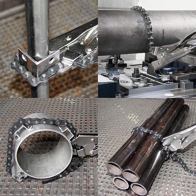 Strong Hand Tools PFC1036 Locking Chain Pliers, Removable 36 Chain, Hold Up To 10.5" Diameter Pipe, Unique Easy Open Crank Handle, Quick Release Trigger