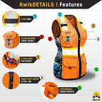 KwikSafety - Charlotte, NC - FIRST LADY Safety Vest for Women, High Visibility Reflective Strips, Meets ANSI & OSHA