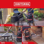 CRAFTSMAN CMXEVBE17050 5 Gallon 7.8 Amp Ash and Grilling Vacuum, Portable Dry Only Shop Vacuum with Drum Filter, Cartridge Filter, Hose and Attachments for Cool/Dry Ash Cleaning