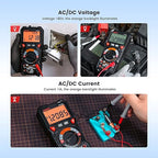 KAIWEETS HT118E Digital Multimeter TRMS 20000 Counts with Higher Resolution Auto-Ranging Voltmeter Accurately Measures Voltage Current Resistance Diodes Continuity Duty-Cycle Capacitance Temperature