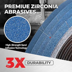 3/4 x 20.5 Inch Zirconia Sanding Belts, 40Pcs 10 Each of 40/60/80/120 Assorted Grits, Belt Sander Sanding Belt for Knife Blade Sharpening, Metal Polishing, Derusting, Woodworking