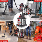 Shop-Vac 8 Gallon 6.0 Peak HP Wet/Dry Vacuum, Stainless Steel Tank, Portable Shop Vacuum with Multifunctional Attachments for Jobsite, Garage & Workshop. 5989400