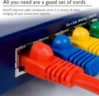 GearIT Cat5e Ethernet Patch Cable 75 Feet - Snagless RJ45 Computer LAN Network Cord, Blue