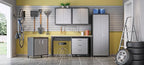 Manhattan Comfort Fortress Rolling 2 Door Garage Storage Cabinet, Black/Gray