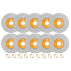 Rock Slab Grinding Disc - 4.5 inch Glass Cutter Disc (10pcs), Granite Cutting Disc, Diamond Grinder Wheel for Rock Slab, Stone, Tile, Marble, Granite, Glass Diamond Cutting Discs
