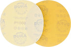 Dura-Gold Premium 1000 Grit 6" Gold Sandpaper Discs, No Hole Pattern Dustless, Box of 24, Hook & Loop Backing for DA Sander, Finishing Coarse Sanding Abrasive Automotive Paint, Woodworking Wood, Metal