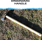 Prandi Axes German C45 Forged Carbon Steel Splitting Maul-Hickory Handle with Leather String - Ideal for Firewood, Splitting, and Chopping - 35.43" L x 8.27" W, 3500g Head 3.015.35.7.CH - No Sheath