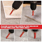 Goldblatt Diamond Drill Bits, 5 Pcs Set 1/4"", 5/16"", 3/8"", 3/4"" Drill Holesaw and 6mm Carbide Drill with Quick Fit Hex Shank for Ceramic Porcelain Tile Marble Granite (not for Wood), G02643