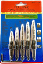 FTG USA Countersink Drill Bit Set 5 Pc #4#6#8#10#12 Tapered Drill Bit for Woodworking