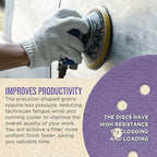 Dura-Gold Premium 5" Purple Film Ceramic Sanding Discs, 8-Hole Pattern, 50 Disc Variety Pack, Grits 60, 80, 120, 180, 220, 320, 400, 600, 800, 1000 - Hook & Loop Sandpaper, DA & Random Orbital Sander