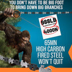 High Limb Rope Saw 53 In Chain Only - Zero Effort 360 Rope Chain Saw - Sharp Manual Tree Limb Cutter - Hand Chainsaw - Fast and Easy Pocket Chainsaw