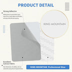 KING MOUNTAIN Canvas Repair Patch 9 x11 Inch 2 Pcs Self-Adhesive Waterproof Fabric Patch for Sofas, Tents, Furniture,Tote Bags, Car Seats (Grey2.0)