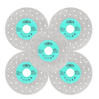 Rock Slab Grinding Disc - 4.5 inch Glass Cutter Disc (5pcs), Granite Cutting Blade, Diamond Grinder Wheel for Rock Slab, Stone, Tile, Marble, Granite, Glass Diamond Saw Blades