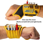 BINYATOOLS Magnetic Wristband with Super Strong Magnets Holds Screws, Nails, Drill Bit. Unique Wrist Support Design Cool Handy Gadget Gifts for Fathers, Boyfriends, Handyman, Electrician