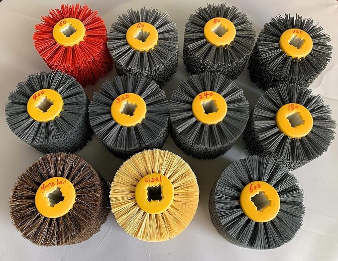 SIGNI Abrasive Nylon Drawing Wheel Drum Burnishing Polishing Brush for wooden furniture floor polishing 120X100mm 400 Grit 1pack