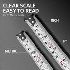 Tape Measure 10FT/3M, Compact Small Measuring Tape, Black and White Faceted Ruler Tape, Easy-to-Read Metric/Inch Measurements for Home, Office, and DIY Crafts Use(10Ft)