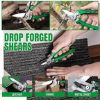 SK 8" Heavy Duty Scissors, All Purpose Shears, Drop Forged CR-V Blades with Safety Lock, Comfortable Grips