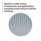 3M Xtract Net Disc 310W, 120+, 8 in, Die 800L, Pack of 50 Hook and Loop Sanding Discs, Virtually Dust-Free, Value Option for Metal, Wood, Composites, Stock Removal, and Fine Finishing