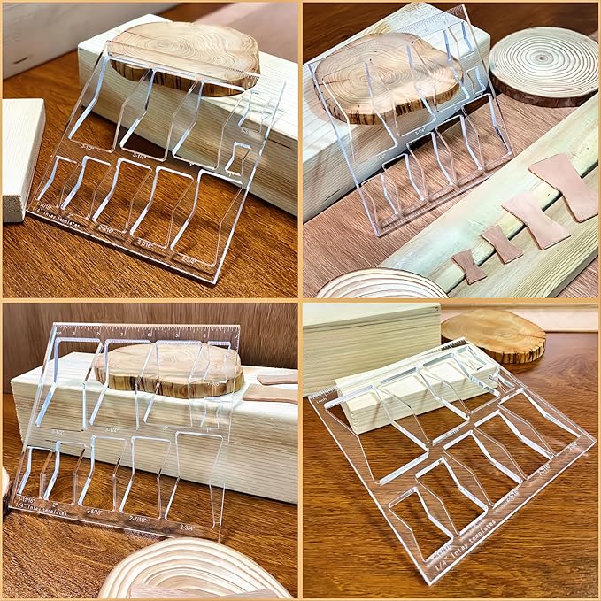 10 in 1 Butterfly Inlay Template,Router Template for Woodworking,Decorative Wood Router Jig Bowtie Inlay Kit for Precise Cuts,Butterfly Inlay Template Decorative (Single Piece Templates)