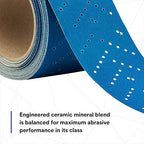 3M Hookit Blue Abrasive Sheet Roll, 36191, Multi-Hole, 2.75 in x 13 yd, 180+ Grade, Automotive Sanding Roll Sandpaper for Coating Removal, Body Repair, Auto Sanding