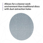 3M Xtract Net Disc 310W, 320+, 6 in, Die 600Z, Pack of 50 Hook and Loop Sanding Discs, Virtually Dust-Free, Value Option for Metal, Wood, Composites, Stock Removal, and Fine Finishing