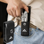 FLISSA 16-in-1 Stainless Steel Multi Tool, Gift for Dad, EDC Multitool with Pocket Knife, Pliers, Belt Clip and Oxford Sheath, Self-locking Utility Multi-Tool for Camping Survival Outdoor