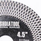 SHDIATOOL Tile Diamond Saw Blades Porcelain Cutter Disc for Dry/Wet Cutting Grinding Ceramic Marble Artificial Stone Diameter 4.5 Inches x 7/8 inch