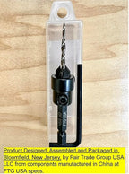 FTG USA Countersink Drill Bit for Wood with Tapered Drill Bit #4 (7/64")
