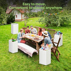 16 Pack Disposable Trash Cans for Parties, 13 Gallon Large Collapsible Garbage Cans, Thick Recycled Cardboard Reusable Recycling Bins for Party Events Camping (13" L x 10" W x 21" H), White