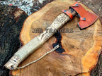 Custom Gift Forged Carbon Steel Viking Axe, Viking Bearded Deocrative Throwing Axe 22 inch 3738