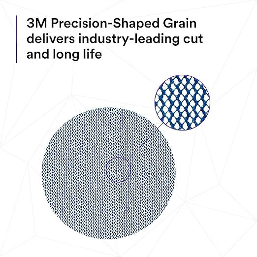 3M Xtract Net Disc 310W, 80+, 5 in, Die 500X, Pack of 50 Hook and Loop Sanding Discs, Virtually Dust-Free, Value Option for Metal, Wood, Composites, Stock Removal, and Fine Finishing