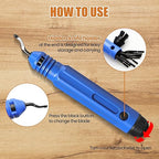 Deburring Tool with 10 High Speed Steel Blades Flexible Pipe Deburring Tool with Swivel Blades for 3D Printing Hard Metal Stainless Steel Hard Plastic, Harder Than AMD015 (Model AMD016)