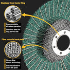 10Pcs 120 Grit Scour Flap Disc 4 1/2 Inch Coarse Polishing Grinding Wheel for Metal Stainless Steel Angle Grinder Scouring Pads Scuff Sanding Discs Paint Rust Remover