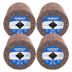 4" Non-Woven Wheel, Pack of 4, 100x100mm, Medium Grit 120, A/O, for Polishing Burnishing Machine