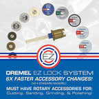 Dremel EZ686-01 EZ Lock Sanding and Grinding Rotary Tool Accessory Kit- Includes Sanding Discs/Bands and Grinding Stones- Perfect for Detail Sanding and Sharpening