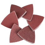 WORKPRO 150PCS Triangle Sanding Pads, 3-1/8 Inch Hook and Loop Fit for Oscillating Multi Tool, 40/60/80/120/180/240 Grit for Sanding, Grinding